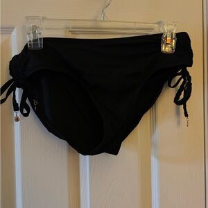 Anne Cole black bikini bottom size L